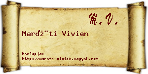 Maróti Vivien névjegykártya